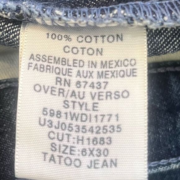Polo Jean Co. Ralph Lauren Tattoo Flare Leg High Waist Woman Blue Jeans Sz 6 30” - Picture 8 of 9